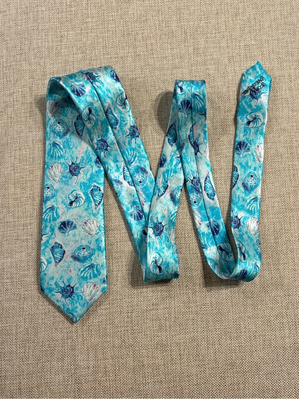 Leoma Lovegrove Seashell Print Necktie Matlacha Florida Artist Tie